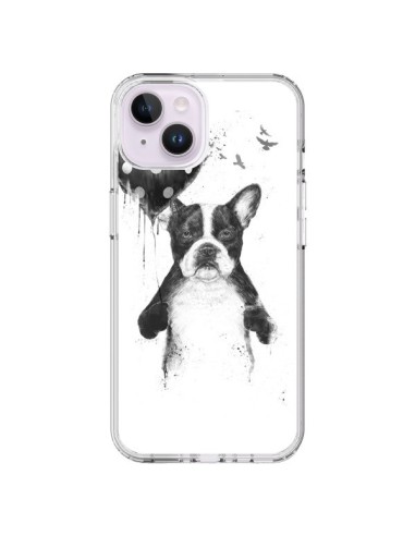 Cover iPhone 14 Plus Amore Bulldog Cane My Heart Goes Boom - Balazs Solti