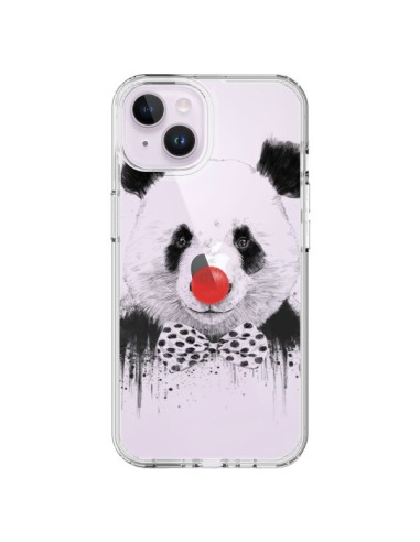 Coque iPhone 14 Plus Clown Panda Transparente - Balazs Solti