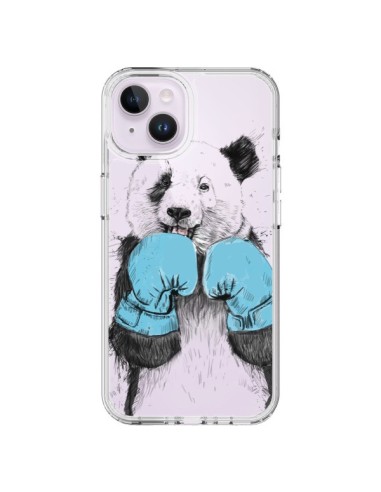 Cover iPhone 14 Plus Panda Vincitore Trasparente - Balazs Solti