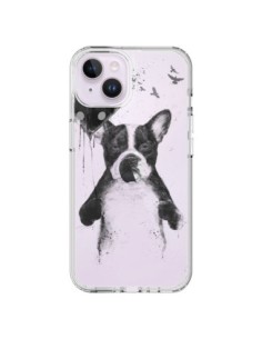 Coque iPhone 14 Plus Love Bulldog Dog Chien Transparente...