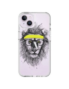 iPhone 14 Plus Case Hipster Lion Clear - Balazs Solti