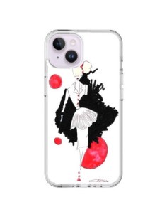 Coque iPhone 14 Plus Demoiselle Femme Fashion Mode Rouge...