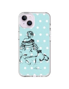 Coque iPhone 14 Plus Croquis Pois Femme Fashion Mode -...