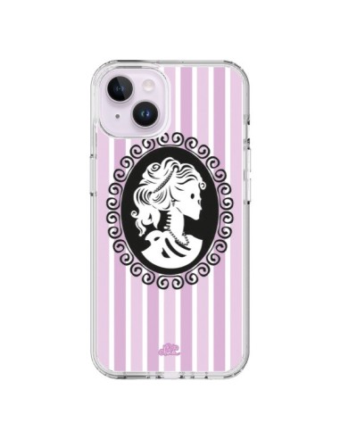 Coque iPhone 14 Plus Camée Squelette Rose et Bleue - Enilec