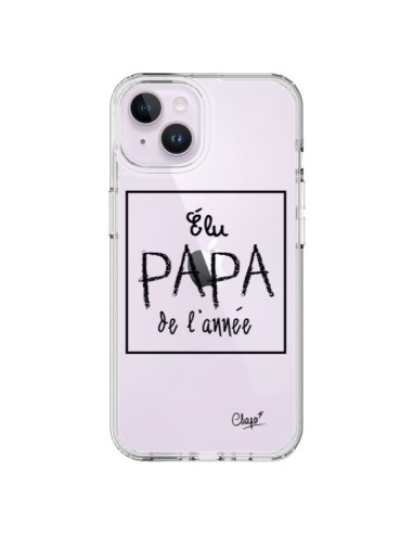 Cover iPhone 14 Plus Eletto Papà dell'Anno Trasparente - Chapo