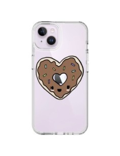 iPhone 14 Plus Case Donut Heart Chocolate Clear - Claudia...