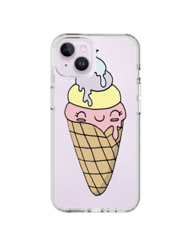 Coque iPhone 14 Plus Ice Cream Glace Summer Ete Parfum Transparente - Claudia Ramos