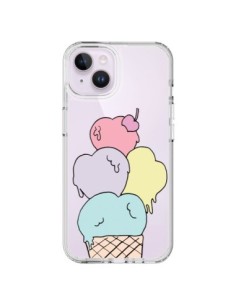 Cover iPhone 14 Plus Gelato Estate Cuore Trasparente -...