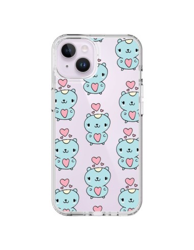 iPhone 14 Plus Case Hamster Love Clear - Claudia Ramos