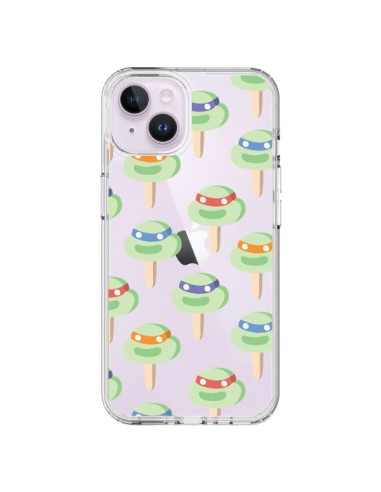 Cover iPhone 14 Plus Tartarughe Ninja Trasparente - Claudia Ramos