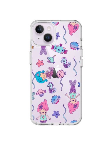 Cover iPhone 14 Plus Sirenetta Oceano Trasparente - Claudia Ramos