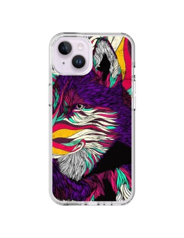 Coque iPhone 14 Plus Color Husky Chien Loup - Danny Ivan