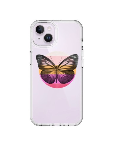 Coque iPhone 14 Plus Papillon Butterfly Transparente - Eric Fan
