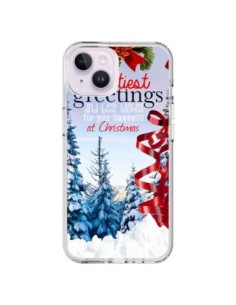 Coque iPhone 14 Plus Voeux Joyeux Noël - Eleaxart