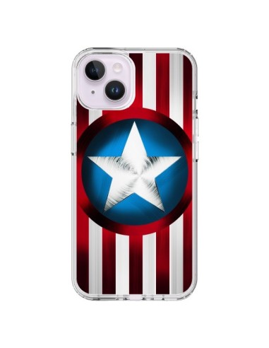 Coque iPhone 14 Plus Captain America Great Defender - Eleaxart