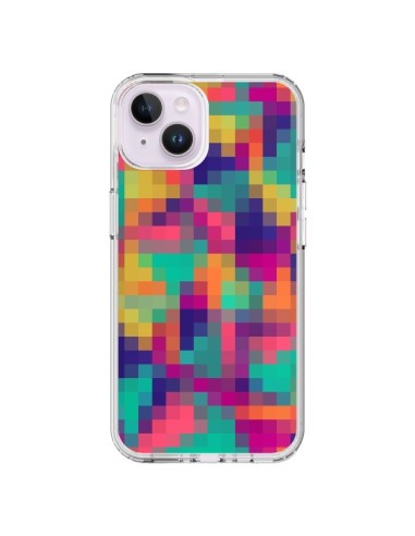 iPhone 14 Plus Case Exotic Mosaic Pixels Aztec - Eleaxart