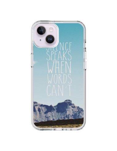 Coque iPhone 14 Plus Silence speaks when words can't paysage - Eleaxart