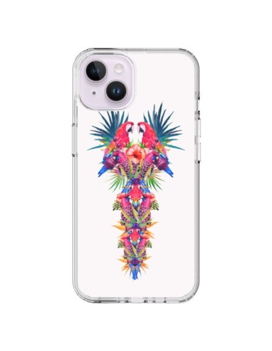 Coque iPhone 14 Plus Parrot Kingdom Royaume Perroquet - Eleaxart