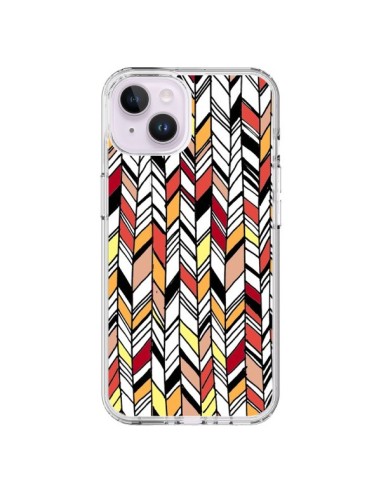 iPhone 14 Plus Case Graphic Aztec Red Orange - Léa Clément