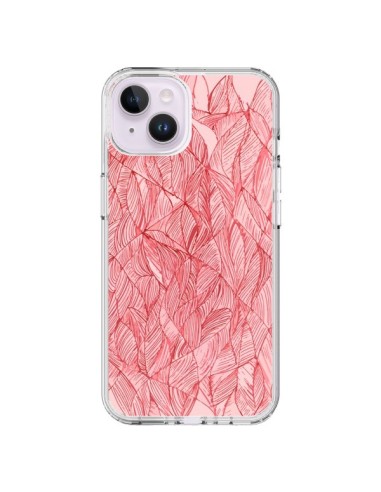 iPhone 14 Plus Case Leaves Cherry Red - Léa Clément
