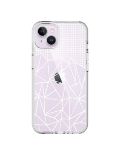 Cover iPhone 14 Plus Linee Griglia Grid Astratto Bianco...