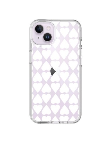 iPhone 14 Plus Case Heart White Clear - Project M