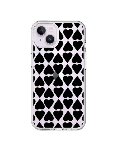 Cover iPhone 14 Plus Cuore Nero Trasparente - Project M