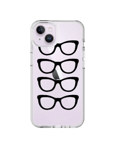 Coque iPhone 14 Plus Sunglasses Lunettes Soleil Noir Transparente - Project M
