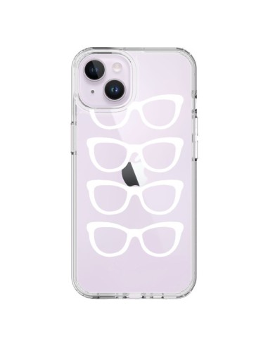 Coque iPhone 14 Plus Sunglasses Lunettes Soleil Blanc Transparente - Project M