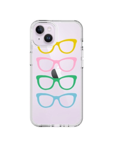 Cover iPhone 14 Plus Occhiali da Sole Colorati Trasparente - Project M