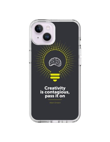 Coque iPhone 14 Plus Creativity is contagious, Einstein - Shop Gasoline