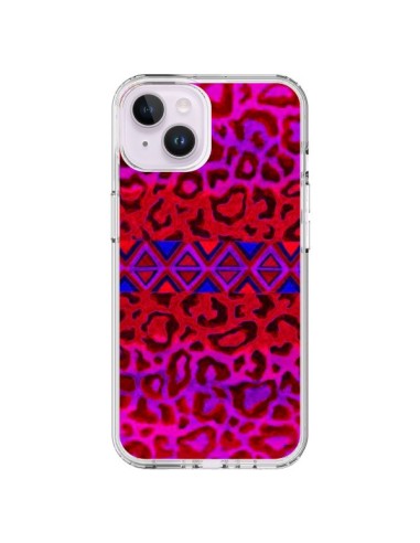 Coque iPhone 14 Plus Tribal Leopard Rouge - Ebi Emporium