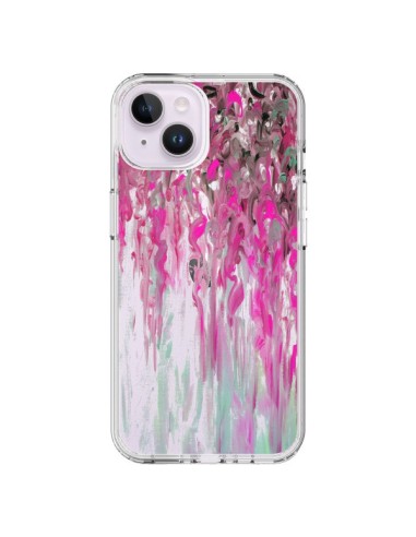 Coque iPhone 14 Plus Tempête Rose Transparente - Ebi Emporium