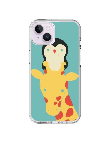 Coque iPhone 14 Plus Girafe Pingouin Meilleure Vue Better View - Jay Fleck