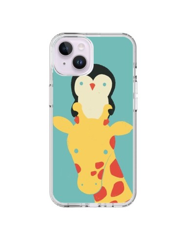 Coque iPhone 14 Plus Girafe Pingouin Meilleure Vue Better View - Jay Fleck