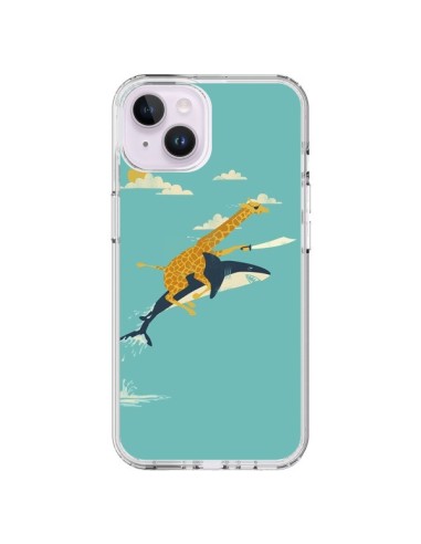 Coque iPhone 14 Plus Girafe Epee Requin Volant - Jay Fleck
