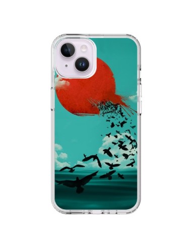 Coque iPhone 14 Plus Soleil Oiseaux Mer - Jay Fleck