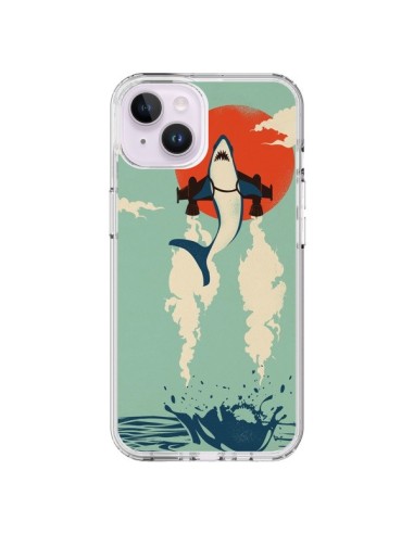 Coque iPhone 14 Plus Requin Avion Volant - Jay Fleck