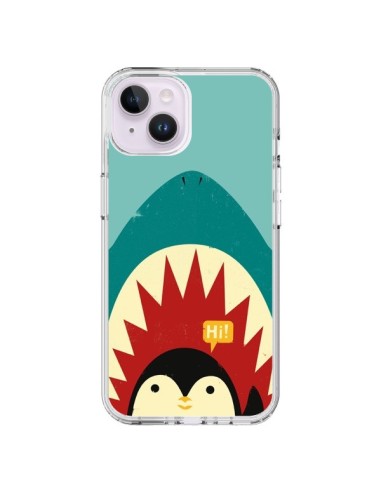 Coque iPhone 14 Plus Pingouin Requin - Jay Fleck