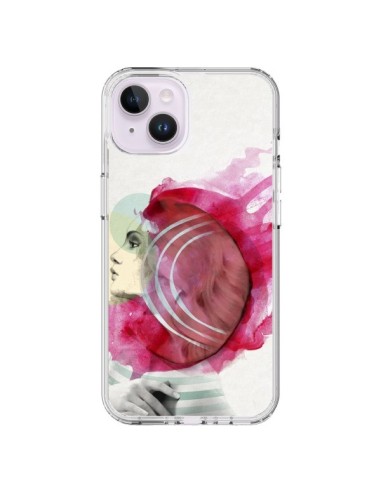 Coque iPhone 14 Plus Bright Pink Femme - Jenny Liz Rome