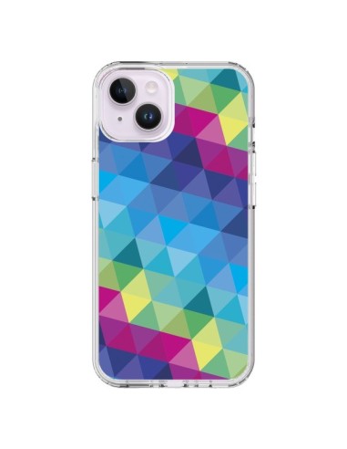 Coque iPhone 14 Plus Azteque Gheo Bleu - Javier Martinez