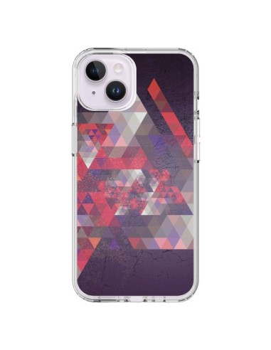 Coque iPhone 14 Plus Azteque Gheo Violet - Javier Martinez