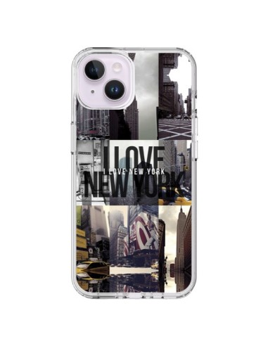 Coque iPhone 14 Plus I love New Yorck City noir - Javier Martinez