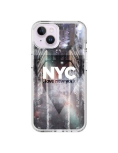 Coque iPhone 14 Plus I Love New York City Violet - Javier...