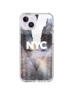 Cover iPhone 14 Plus I Love New York City Arancione -...