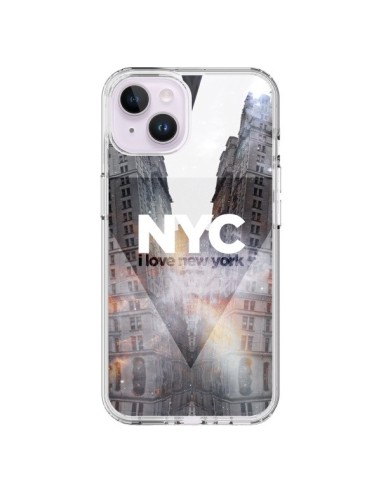 Coque iPhone 14 Plus I Love New York City Orange - Javier Martinez