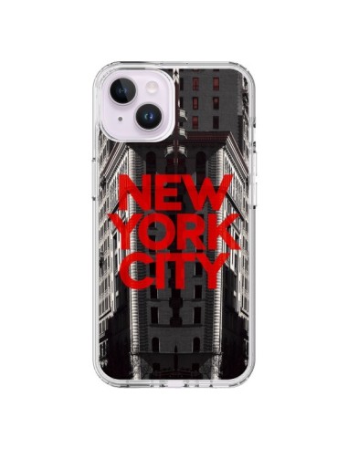 Coque iPhone 14 Plus New York City Rouge - Javier Martinez