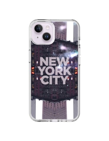 Coque iPhone 14 Plus New York City Violet - Javier Martinez