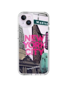 Coque iPhone 14 Plus New Yorck City NYC Transparente -...