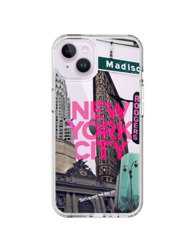 Coque iPhone 14 Plus New Yorck City NYC Transparente - Javier Martinez